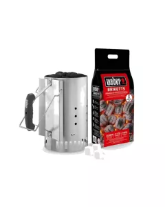 Weber Anzünd-Set: Anzündkamin + Holzkohle