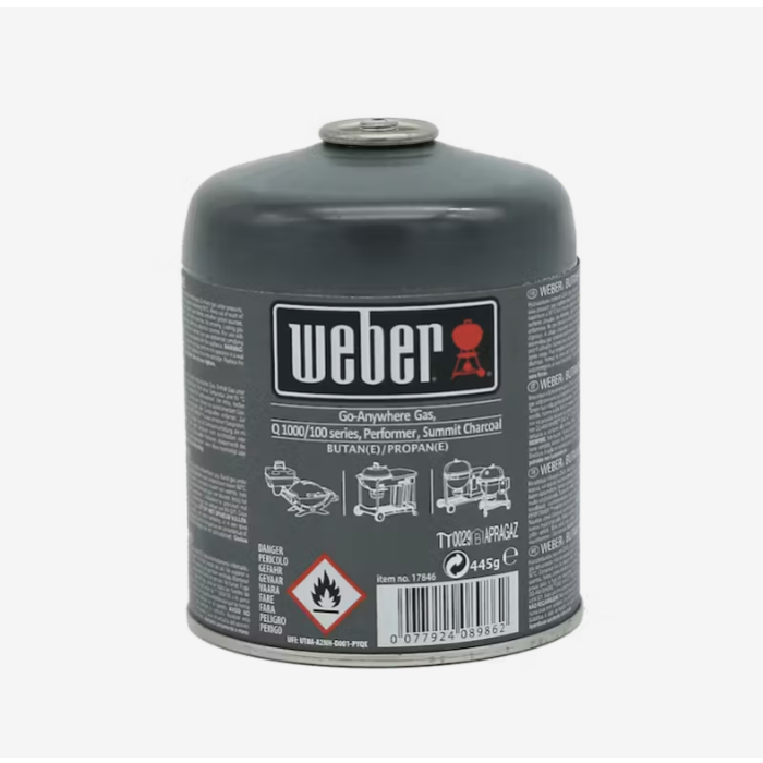 Weber bbq gas bottle store